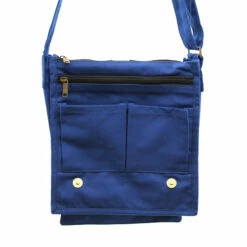 LFO - Cotton Canvas Messenger Bag - Navy Blue -LUGGAGE FACTORY Sales 1838667