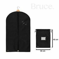 Bruce. 3 X Premium Garment Bag Incl. Shoe Bag | 39.4 X 23.6 Inches | Suit Bags For Travel And Storage | Breathable Bags For Suits, Jackets And Dresses (39.4 X 23.6 Inches - 100 Cm X 60 Cm) -LUGGAGE FACTORY Sales 31hTCFCpgjL