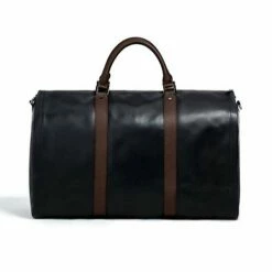 Men's Black And Brown Garment Weekender Bag Project 11 By Hook & Albert -LUGGAGE FACTORY Sales 31hq7FMydCL
