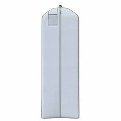 Wedding Gown Gusseted Garment Bag - 20" Gusset For Large Bridal And Prom Dresses With Boxed Bottom - ID Window - 72" X 24" - White And Grey - Monster Bag Collection By Your Bags -LUGGAGE FACTORY Sales 31y0uqtZ37L