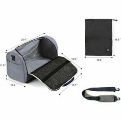 BAGSMART Travel Duffel Bag Large Weekender Bag Carry-on Luggage With Shoe Bag 40L, Grey -LUGGAGE FACTORY Sales 41 LCCiWISL