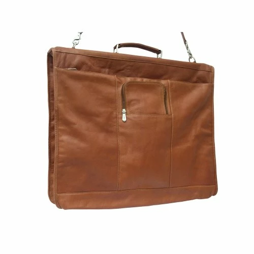 Piel Leather Elite Garment Bag, Saddle, One Size 4 Piel Leather Elite Garment Bag, Saddle, One Size - Image 2