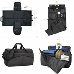Carry On Garment Bags Convertible Suit Bag With Shoes Compartment Waterproof 2 In 1 Travel Duffle Bag Large Garment Bags Garment Duffle Bag For Men Black 13 Carry On Garment Bags Convertible Suit Bag With Shoes Compartment Waterproof 2 In 1 Travel Duffle Bag Large Garment Bags Garment Duffle Bag For Men Black -LUGGAGE FACTORY Sales 4105FuxbLOS