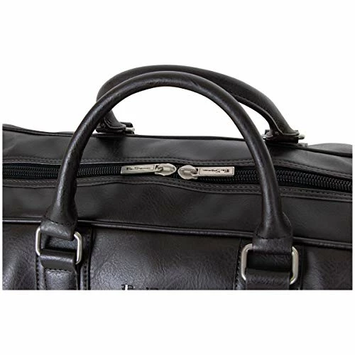 Ben Sherman 20" Travel Duffel Vegan Leather Weekender Carry-On Duffle Luggage/Gym Bag For Men & Women, Brown 8 Ben Sherman 20" Travel Duffel Vegan Leather Weekender Carry-On Duffle Luggage/Gym Bag For Men & Women, Brown - Image 6