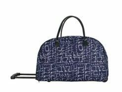 Nicole Miller Wheeled Duffel Carry On Bag (14in, Signature Navy) -LUGGAGE FACTORY Sales 410zh7NiQML