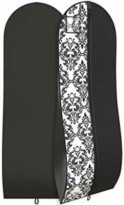 Gusseted Gown Garment Bag For Women’s Prom And Bridal Wedding Dresses - Travel Folding Loop, ID