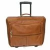 Piel Leather Traveler Garment Bag On Wheels In Saddle -LUGGAGE FACTORY Sales 4171gctSUkL
