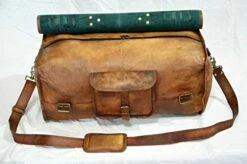 Cuero 20" Mens Retro Style Carry On Luggage Flap Duffel Leather Duffel Bag -LUGGAGE FACTORY Sales 417bBC4Ih0L e5d02b31 7a37 443d 9bab 54be71bd5e3b