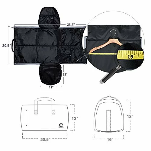 Crospack 45L Suit Garment Bag Shoulder Strap Duffle Travel Foldable Flight Bag 8 Crospack 45L Suit Garment Bag Shoulder Strap Duffle Travel Foldable Flight Bag - Image 6