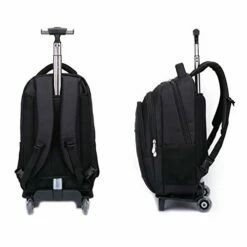 Rolling Backpack School Business Wheeled Backpack Carry-On Luggage Wheeled Case Travel Duffel Bag -LUGGAGE FACTORY Sales 41E7FfGVyVL