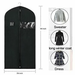 Zilink Garment Bags Suit Bags For Storage And Travel 54 Inches Breathable Dust-Proof Dress Protector Bag With Clear Window For Suit, Dresses, Winter Coat, Pack Of 3 -LUGGAGE FACTORY Sales 41H9yki3NqL