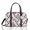 Betsey Johnson Luv CruzIn Cotton Quilted Carry On Weekender Travel Duffel Bag - Black/Blush Cat -LUGGAGE FACTORY Sales 41IEB4SECoL