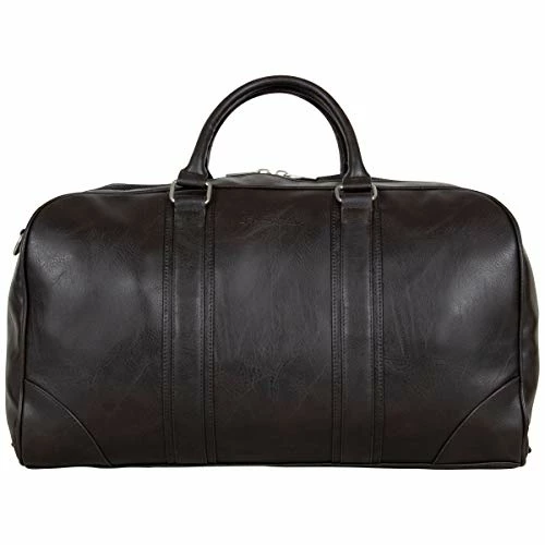 Ben Sherman 20" Travel Duffel Vegan Leather Weekender Carry-On Duffle Luggage/Gym Bag For Men & Women, Brown 6 Ben Sherman 20" Travel Duffel Vegan Leather Weekender Carry-On Duffle Luggage/Gym Bag For Men & Women, Brown - Image 4