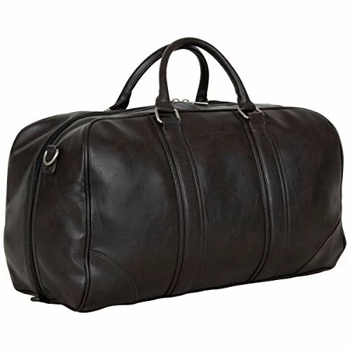 Ben Sherman 20" Travel Duffel Vegan Leather Weekender Carry-On Duffle Luggage/Gym Bag For Men & Women, Brown 5 Ben Sherman 20" Travel Duffel Vegan Leather Weekender Carry-On Duffle Luggage/Gym Bag For Men & Women, Brown - Image 3
