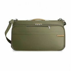 Briggs & Riley Baseline Compact Tri-Fold Garment Bag,Olive,14X22X8.5