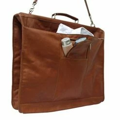 Piel Leather Piel Colombian Leather Elite Garment Bag Brown -LUGGAGE FACTORY Sales 41LPVL3Ra4L
