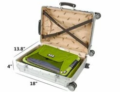 BAGSMART 17" Packing Folder Anti-wrinkle Travel Garment Bag Luggage Organizer, Green -LUGGAGE FACTORY Sales 41MRQsPd uL
