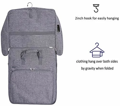 Magictodoor Anti-Gravity Carry On Garment Bag For Travel & Business 42" W/Anti-theft Tsa Lock 7 Magictodoor Anti-Gravity Carry On Garment Bag For Travel & Business 42" W/Anti-theft Tsa Lock - Image 5