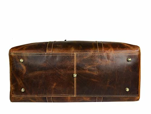 Leather Castle Genuine Vintage Men’s Duffel Sports Gym, Travel, Carry-on Luggage Bag, Light Brown 7 Leather Castle Genuine Vintage Men’s Duffel Sports Gym, Travel, Carry-on Luggage Bag, Light Brown - Image 5