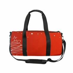 OuLian Duffel Bag Red Christmas Background Women Garment Gym Tote Bag Best Sports Bag For Boys -LUGGAGE FACTORY Sales 41VG BzijPL