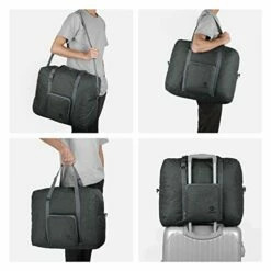 For Spirit Airlines Foldable Travel Duffel Bag Tote Carry On Luggage Sport Gym Duffle For Men And Women (Dark Grey) -LUGGAGE FACTORY Sales 41W0DnOA5gL