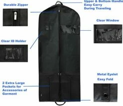 Simple Houseware 60-Inch Heavy Duty Garment Bag W/Pocket For Suits, Tuxedos, Dresses, Coats -LUGGAGE FACTORY Sales 41Z75UR6fSL