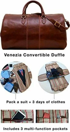 Venezia Garment Duffle Travel Bag Suitcase In Brown Full Grain Leather 12 Venezia Garment Duffle Travel Bag Suitcase In Brown Full Grain Leather -LUGGAGE FACTORY Sales 41ZNaUjtHhL