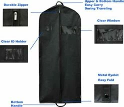 Simplehousware 60-Inch Heavy Duty Garment Bag For Suits, Tuxedos, Dresses, Coats 12 Simplehousware 60-Inch Heavy Duty Garment Bag For Suits, Tuxedos, Dresses, Coats -LUGGAGE FACTORY Sales 41aZQM7wRqL