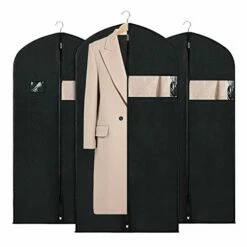 LUGGAGE FACTORY Sales 5 Zilink Garment Bags Suit Bags For Storage And Travel 54 Inches Breathable Dust-Proof Dress Protector Bag With Clear Window For Suit, Dresses, Winter Coat, Pack Of 3