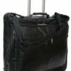 Amerileather Cowhide Leather Black 21.5-inch Wheeled Garment Bag -LUGGAGE FACTORY Sales 41bpUWa8caL