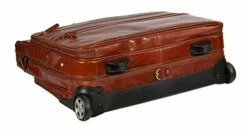 Real Leather Suit Garment Dress Carrier Travel Weekend Bag On Wheels A1236 Cognac -LUGGAGE FACTORY Sales 41d3vNOBkxL