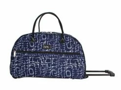 Nicole Miller Wheeled Duffel Carry On Bag (14in, Signature Navy) -LUGGAGE FACTORY Sales 41dkfbMAetL