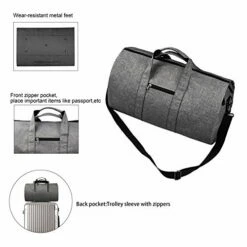 BUG Garment Bags, Convertible Garment Bag With Shoulder Strap, Shoes Compartment, Carry On Travel Suit Bags, 2 In 1 Garment Duffle Bag For Men Women Weekender Bag -LUGGAGE FACTORY Sales 41hOsdb UrL