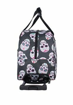 Betsey Johnson Luggage Designer Pattern Suitcase Wheeled Duffel Carry On Bag (Paris Love) (One -LUGGAGE FACTORY Sales 41hYpHBGrKL