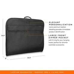 Briggs & Riley Baseline Garment Bags, Black, Classic -LUGGAGE FACTORY Sales 41lLxQ6pGvL