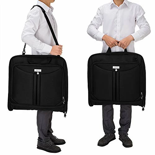 3 Suit Carry On Garment Bag For Travel & Business Trips With Shoulder Strap 40'' Bagazzi Brand 8 3 Suit Carry On Garment Bag For Travel & Business Trips With Shoulder Strap 40'' Bagazzi Brand - Image 6
