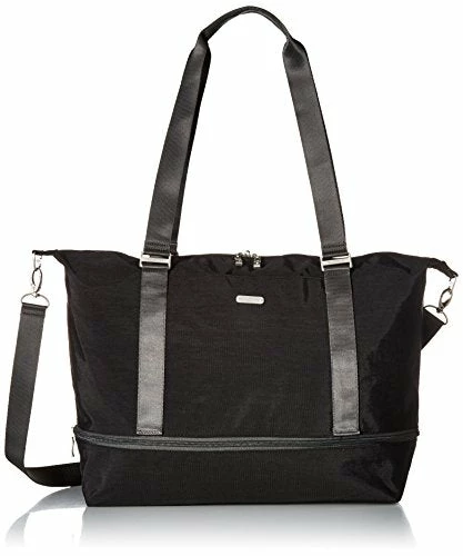 Baggallini Expandable Carry On Duffel, Black/charcoal 4 Baggallini Expandable Carry On Duffel, Black/charcoal - Image 2