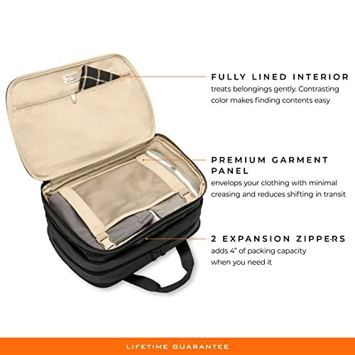 Briggs & Riley Expandable Cabin Bag, Black 15 Briggs & Riley Expandable Cabin Bag, Black - Image 13