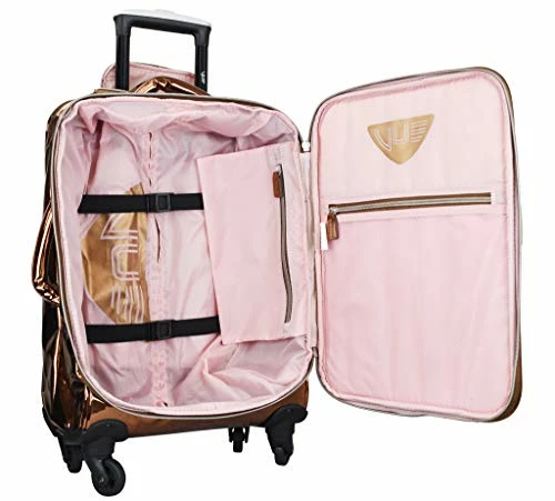 Vue Metallic Lightweight Spinner Carry On Luggage 3pc Carry On Set W/ 22" Luggage, Duffel Bag & Cosmetic Bag (Rose Gold) 9 Vue Metallic Lightweight Spinner Carry On Luggage 3pc Carry On Set W/ 22" Luggage, Duffel Bag & Cosmetic Bag (Rose Gold) - Image 7