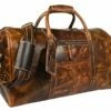 Leather Castle Genuine Vintage Men’s Duffel Sports Gym, Travel, Carry-on Luggage Bag, Light Brown -LUGGAGE FACTORY Sales 41wXE r4uHL