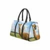 InterestPrint Weekender Bag Overnight Carry-on Tote Duffel Bag Two Friendly Curios Brown And White Alpacas -LUGGAGE FACTORY Sales 41y 2B2fif dL