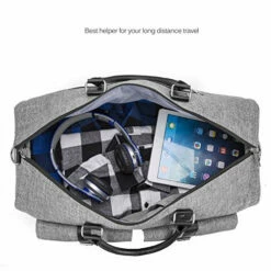 Amzbag Expandable Travel Duffel Bag XXL Capacity Weekender Bag With Leather Handle Suit Carry On -LUGGAGE FACTORY Sales 5100X3yGEoL