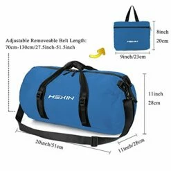 HEXIN Carry On Bag Travel Duffel Tote Unisex Weekender Bag Blue -LUGGAGE FACTORY Sales 511GNFUno6L