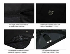 Bagsmart Lightweight Nylon Foldable Carrier Garment Bag For Suits And Dresses -LUGGAGE FACTORY Sales 518 2BYdqdw0L