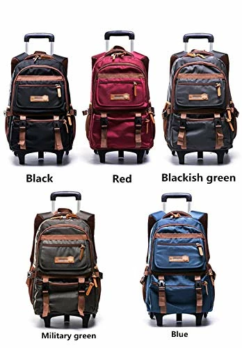 C-Xka Nylon Rolling Backpack Carry-On Luggage Travel Duffel Bag Wheeled Book Bag Detachable Dual 4 C-Xka Nylon Rolling Backpack Carry-On Luggage Travel Duffel Bag Wheeled Book Bag Detachable Dual - Image 2