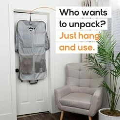 Prottoni 44-Inch Suit Carrier For Travel - Garment Suitcase With Toiletry Bag (Black + Clear Toiletry Bag, 44") 13 Prottoni 44-Inch Suit Carrier For Travel - Garment Suitcase With Toiletry Bag (Black + Clear Toiletry Bag, 44") -LUGGAGE FACTORY Sales 51ClaWhrSlL