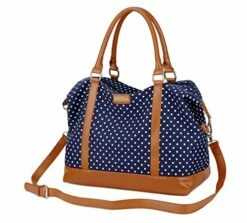 BAOSHA HB-28 Ladies Women Canvas Travel Weekender Bag Overnight Carry-on Shoulder Duffel Tote Bag (Blue Dot) 10 BAOSHA HB-28 Ladies Women Canvas Travel Weekender Bag Overnight Carry-on Shoulder Duffel Tote Bag (Blue Dot) -LUGGAGE FACTORY Sales 51CqpOUmNeL 250d6805 dc86 4d84 8797 29674e065662