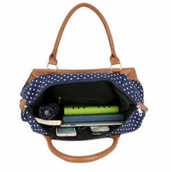 BAOSHA HB-28 Ladies Women Canvas Travel Weekender Bag Overnight Carry-on Shoulder Duffel Tote Bag (Blue Dot) 14 BAOSHA HB-28 Ladies Women Canvas Travel Weekender Bag Overnight Carry-on Shoulder Duffel Tote Bag (Blue Dot) -LUGGAGE FACTORY Sales 51EtkV6KmVL c1e7c33e 0ce8 4aa3 a246 13c7044bf942