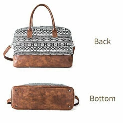 MyMealivos Canvas Weekender Bag, Overnight Travel Carry On Duffel Tote With Shoe Pouch (black) -LUGGAGE FACTORY Sales 51FL0OqldYL