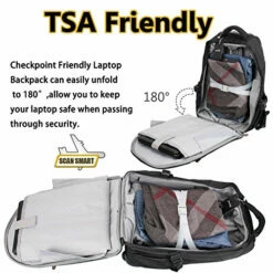 19” Rolling Carry-On Luggage Travel Duffel Bag For Men，Tsa Checkpoint Friendly Wheeled Backpack, -LUGGAGE FACTORY Sales 51FeaojG iL